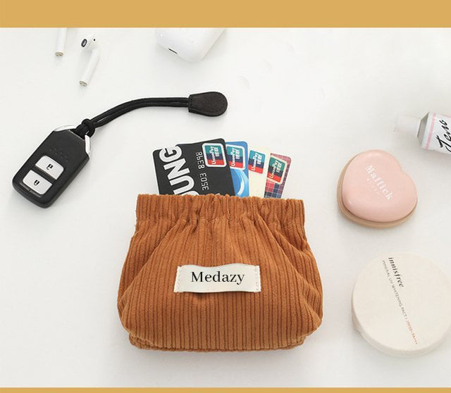 Corduroy Elastic Hair Tie Organizer